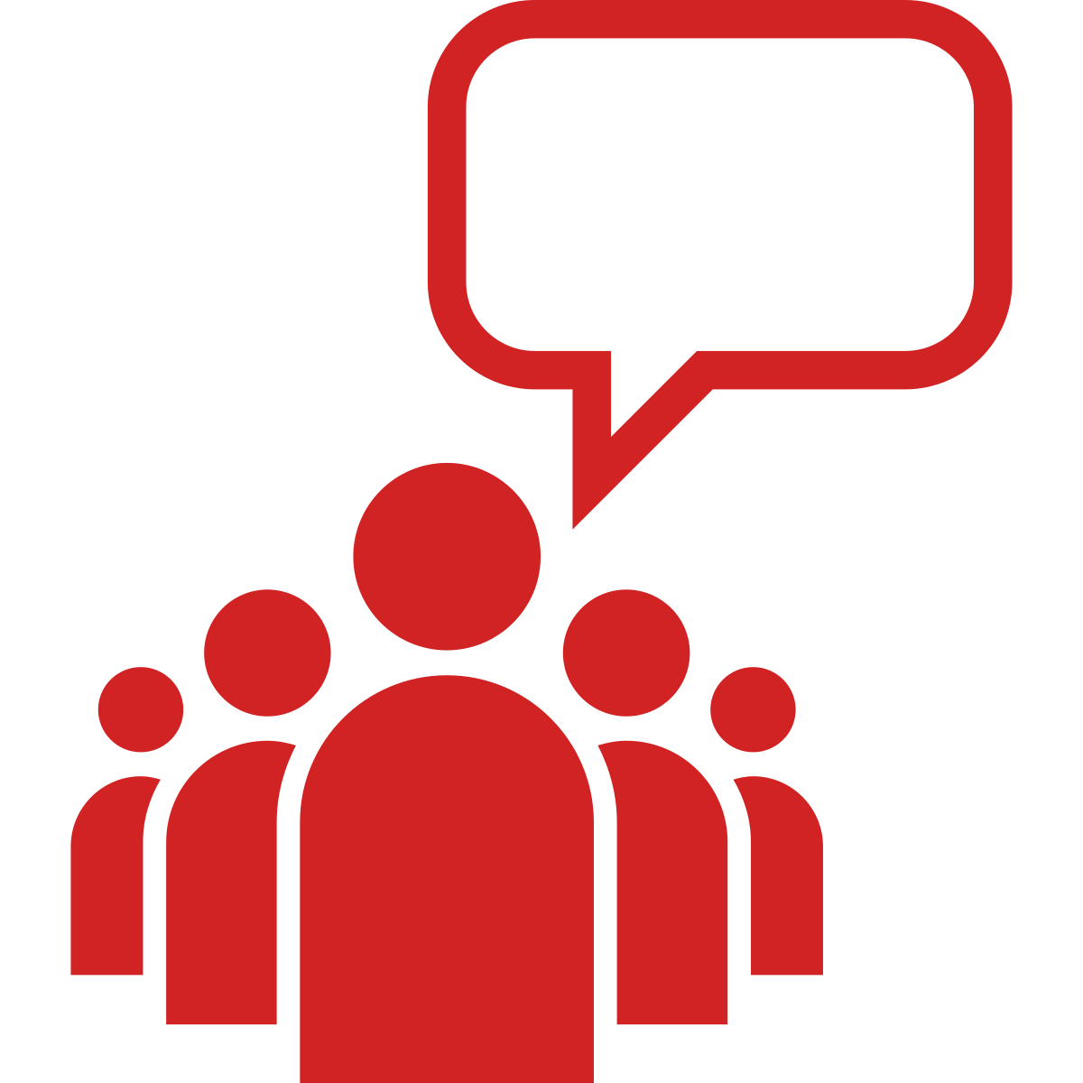 Icon image indicating advocacy and speaking up to symbolize advocacy, innovation, and research