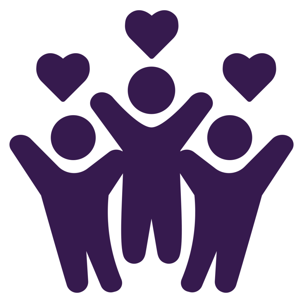 An icon of people representing community